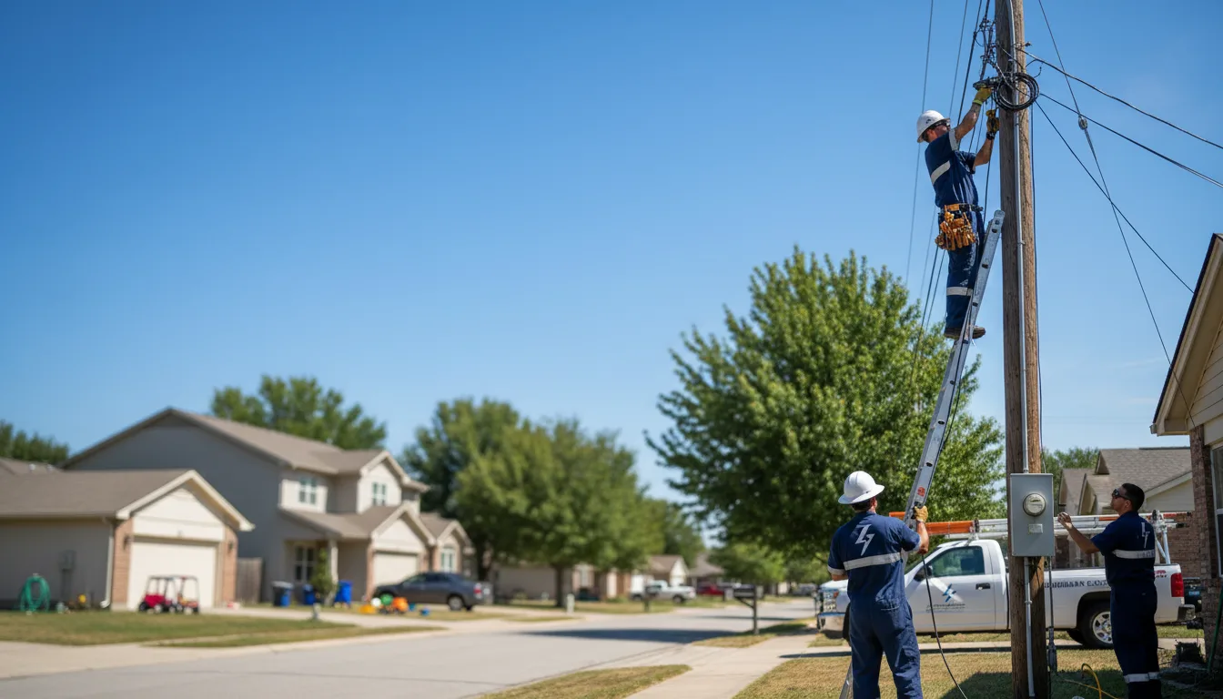Residential electrician providing installation services in Lakewood, WI